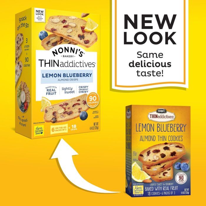 Nonni's THINaddictives Almond Crisps, Lemon Blueberry, 4.4 Oz - Image 3