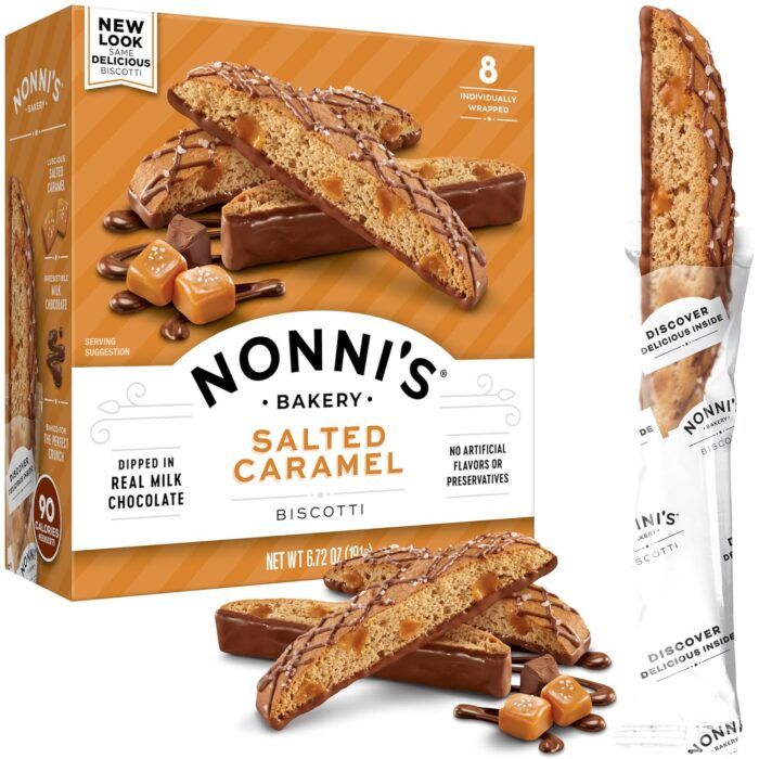 Nonni's Biscotti Italian Cookies, Salted Caramel, 6.72 Oz - Image 1
