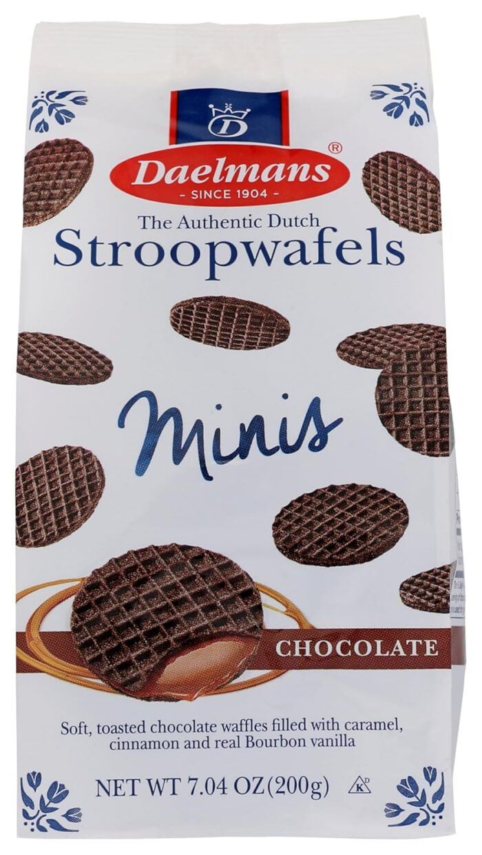Daelmans Stroopwafel Minis, Chocolate, 7.04 Oz - Image 1