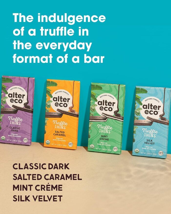 Alter Eco Mint Creme Truffle Thins, Dark Chocolate, 2.96 Oz - Image 7