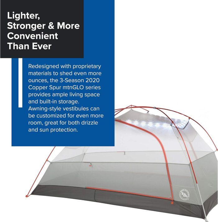 Big Agnes Tents Copper Spur, Silver/Gray, 20.87"L x 5.91"W x 5.91"H - Image 2