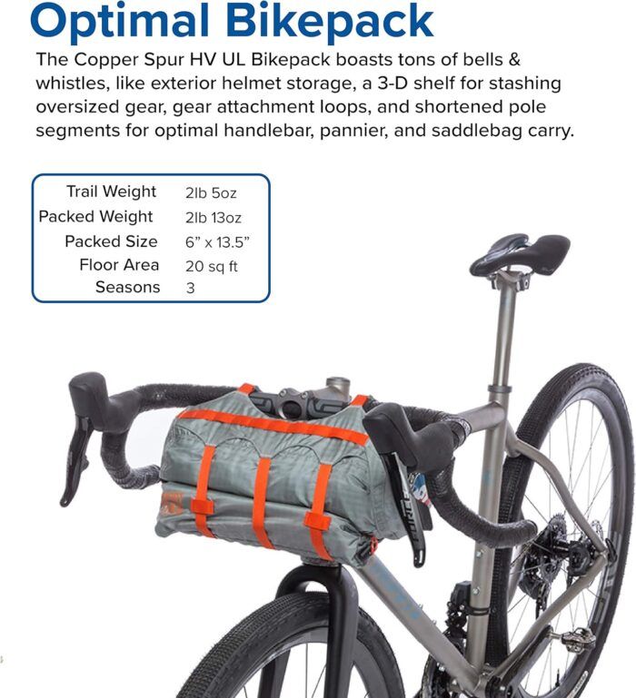 Big Agnes Copper Spur Ultralight Bikepack Tent, 7.6"L x 5.6"W x 13.8"H - Image 4