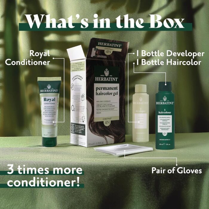Herbatint Brown 2N Permanent Haircolor Gel, Vegan, 5.75 Fl Oz - Image 8