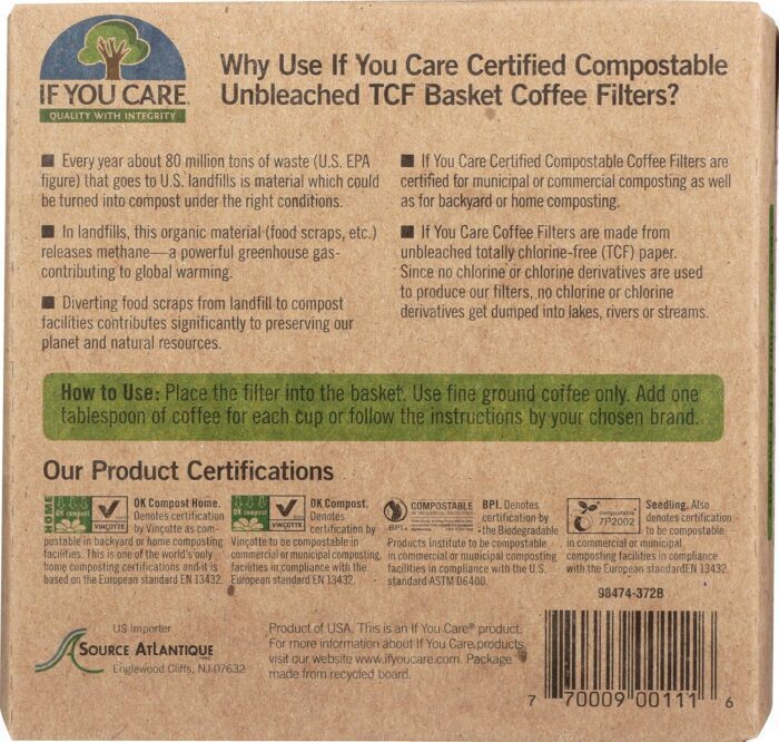 If You Care Basket Filters Coffee Makers, 100 Ct - Image 3