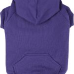 Zack & Zoey Basic Hoodie for Dogs, Ultra Violet, XS, 8"