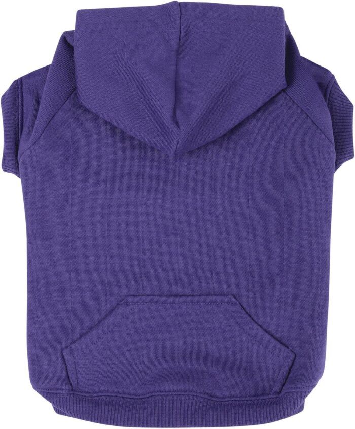 Zack & Zoey Basic Hoodie for Dogs, Ultra Violet, XS, 8" - Image 1