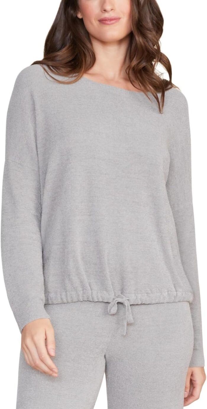 Barefoot Dreams Women's CozyChic Pullover, Dove Gray, X/L - Image 1