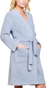 Barefoot Dreams Women's CozyChic Solid Robe, Moonbeam, S/M - Image 3