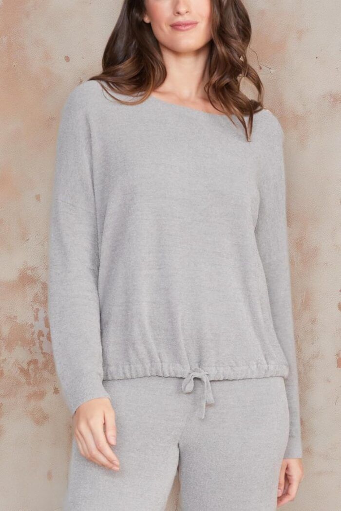 Barefoot Dreams Women's CozyChic Pullover, Dove Gray, X/L - Image 2