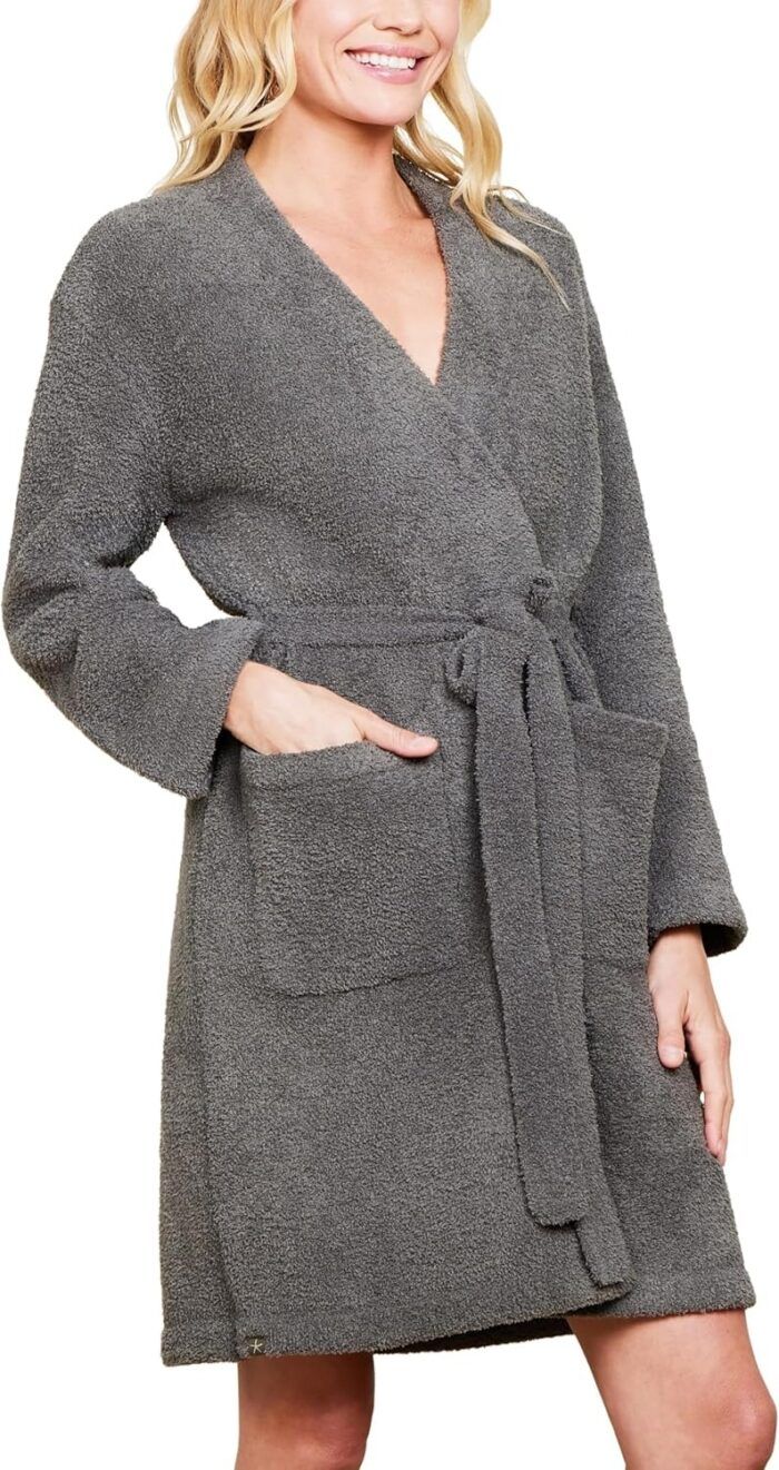 Barefoot Dreams Women's CozyChic Solid Robe, Olive Branch, S/M - Image 1