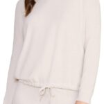 Barefoot Dreams Women's CozyChic Pullover, Stone, L