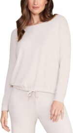 Barefoot Dreams Women's CozyChic Pullover, Stone, M