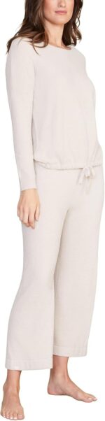 Barefoot Dreams Women's CozyChic Pullover, Stone, M - Image 3