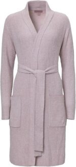 Barefoot Dreams CozyChic Lite Ribbed Robe, Faded Rose-Pearl, L/XL - Image 2