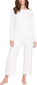 Barefoot Dreams Women's Cozychic Pullover, Pearl, M - Image 3