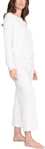 Barefoot Dreams Women's Cozychic Pullover, Pearl, M - Image 5
