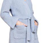 Barefoot Dreams Women's CozyChic Solid Robe, Moonbeam, L/XL