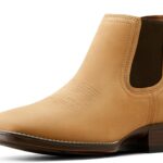 Ariat Men's Booker Ultra Square Toe Chelsea Boots, Almond Brown, 12