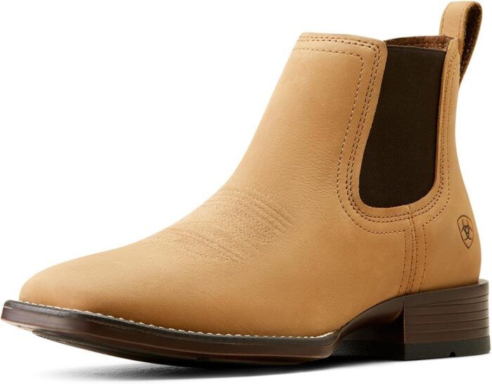 Ariat Men's Booker Ultra Square Toe Chelsea Boots, Almond Brown, 12 - Image 1