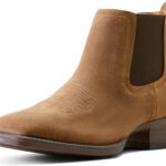Ariat Men's Booker Ultra Square Toe Chelsea Boots, Adobe Mocha, 12