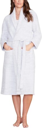 Barefoot Dreams CozyChic Adult Robe, He Ocean-White, 2