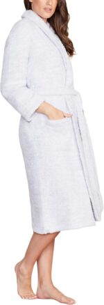 Barefoot Dreams CozyChic Adult Robe, He Ocean-White, 2 - Image 4