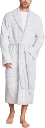 Barefoot Dreams CozyChic Adult Robe, He Ocean-White, 2 - Image 8