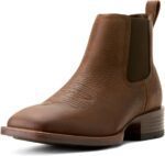 Ariat Men's Booker Ultra Square Toe Chelsea Boots, Brown Oiled Rowdy, 12