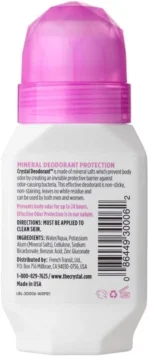 Crystal Mineral Deodorant Roll-On, Unscented, 2.25 Fl Oz - Image 2