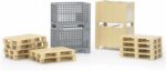 Bruder Logistics Set with Forklift, Pallets & Crates, 14 Piece Set