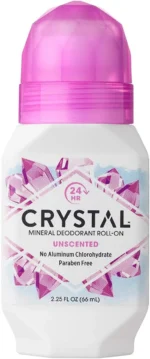 Crystal Mineral Deodorant Roll-On, Unscented, 2.25 Fl Oz