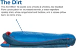 Big Agnes Anvil Horn 15 Degree Down Sleeping Bag, Blue/Red, 2 Person - Image 5