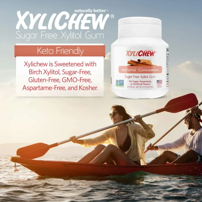 Xylichew Sugar Free Xylitol Gum, Natural Cinnamon, 60 Ct 2.75 Oz - Image 5