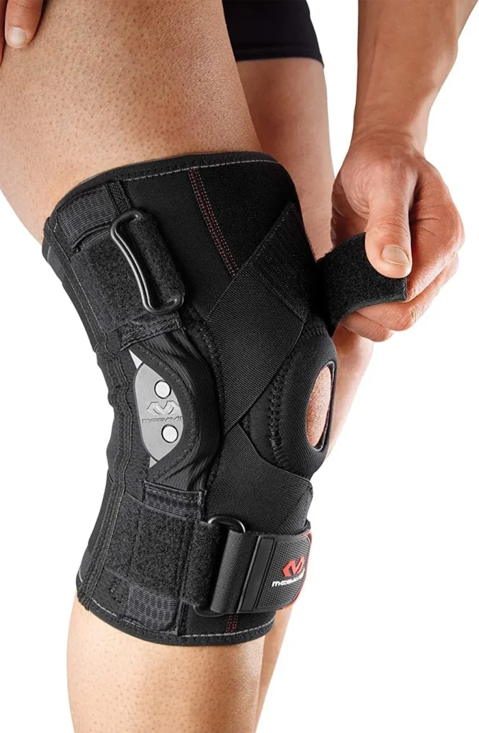 McDavid Adults' Knee Brace with Polycentric Hinges and Cross Straps, Black, L - Image 2