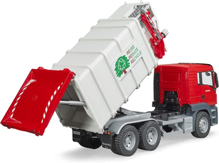 Bruder Toys 03761 Loading Garbage Truck, Red - Image 3