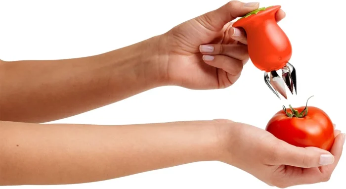Chef'N Hullster Red Stainless Steel Tomato Corer - Image 4