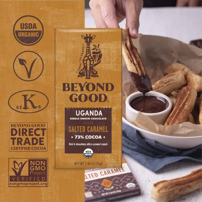 Beyond Good Organic Chocolate Bar, Salted Caramel, 2.64 Oz - Image 4