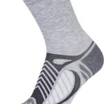 Balega Lightweight Crew Running Socks for Men & Women, Grey/White, Large