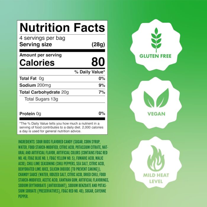 Chili Chews Sour Buds Candy, 4 Oz - Image 5