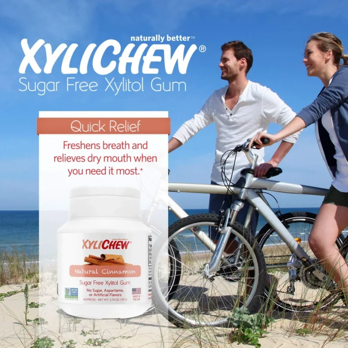 Xylichew Sugar Free Xylitol Gum, Natural Cinnamon, 60 Ct 2.75 Oz - Image 6