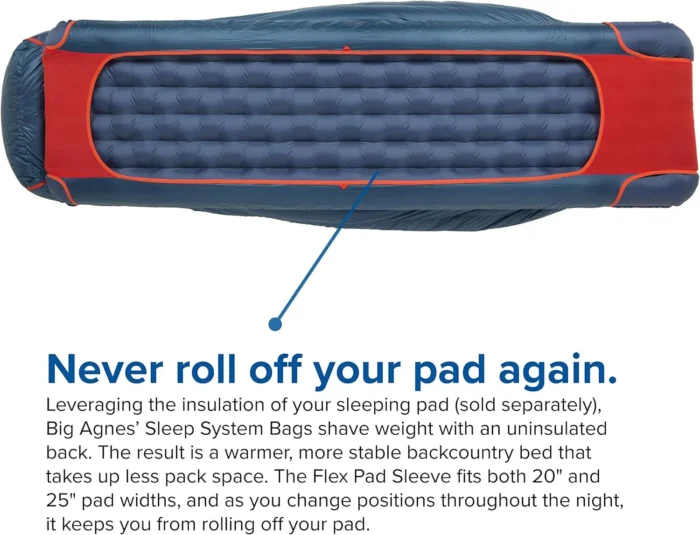 Big Agnes Anvil Horn 15 Degree Down Sleeping Bag, Blue/Red, 2 Person - Image 3