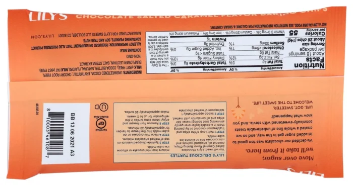 Lily's Chocolate Baking Chips, Salted Caramel, 9 Oz - Image 2