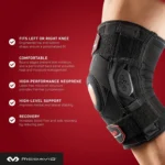 McDavid Adults' Knee Brace with Polycentric Hinges and Cross Straps, Black, L - Image 7