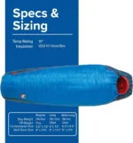 Big Agnes Anvil Horn 15 Degree Down Sleeping Bag, Blue/Red, 2 Person - Image 4