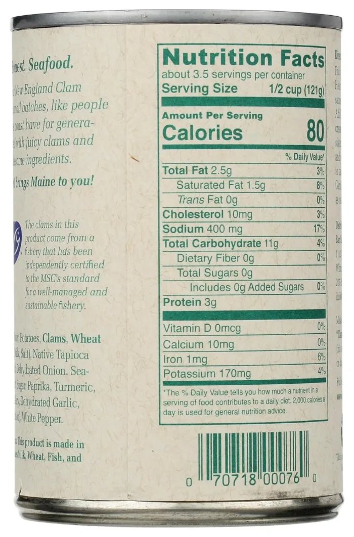 Bar Harbor Clam Chowder Condensed New England Style, 15 Oz - Image 2