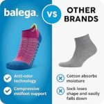 Balega Mini Silver Women's Crew Running Socks, Black, Medium - Image 4