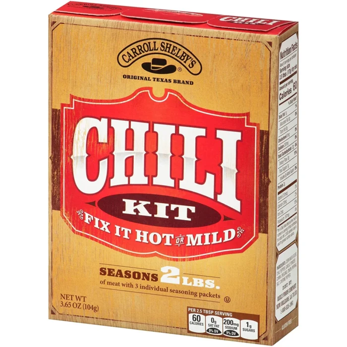 Carroll Shelby Chili Kit Fix it Hot/Mild, 3.65 Oz - Image 3