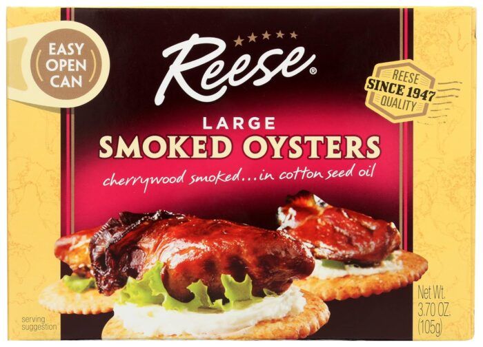 Reese Large Smoked Oysters, 3.7 Oz - Image 1