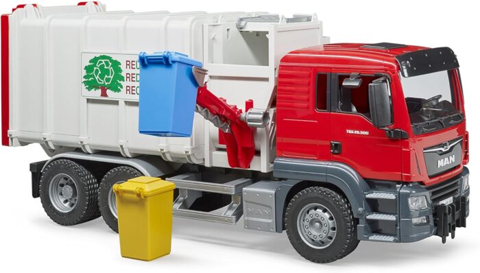 Bruder Toys 03761 Loading Garbage Truck, Red - Image 2