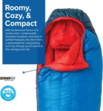 Big Agnes Anvil Horn 15 Degree Down Sleeping Bag, Blue/Red, 2 Person - Image 2